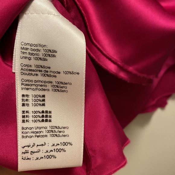 3.1 Phillip Lim Asymmetric 100% Silk Pink Top - Picture 8 of 10